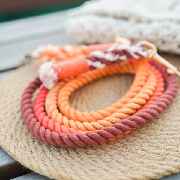 Petspuff Maple Cotton Rope Dog Lead – Handmade 5ft Leash with Solid Brass Hardware