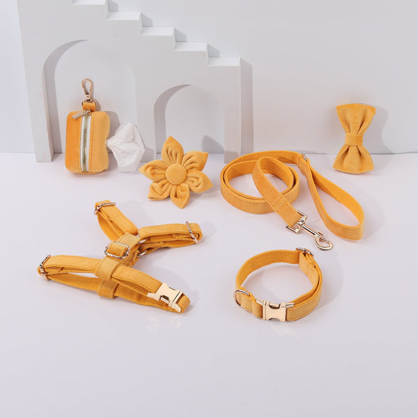 Petspuff Step-In Floral Harness Bundle – Light Orange | Pack of 6 | Dog & Cat