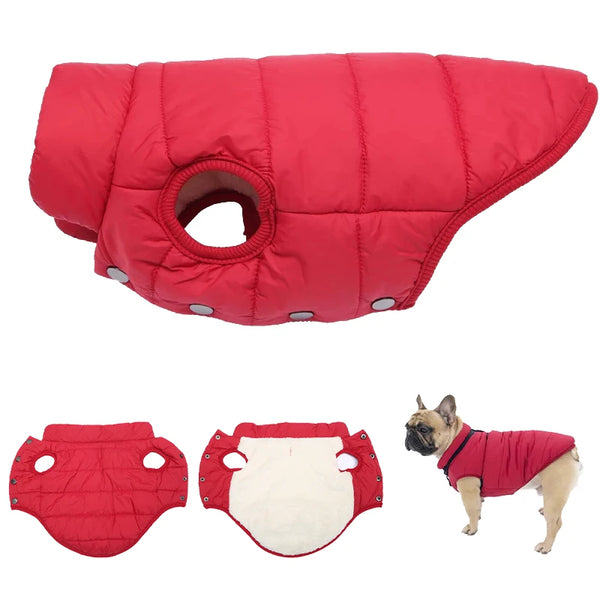 Petspuff Windproof Plaid Fleece Dog Coat – Warm Winter Jacket | Small, Medium & Large Dogs