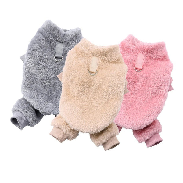 Petspuff Soft Fleece Dog Pyjamas – Warm Jumpsuit Overalls | Small Dogs & Cats