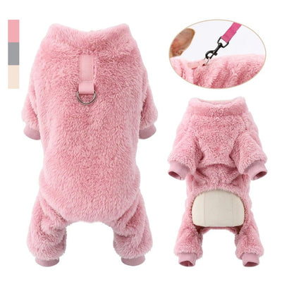 Petspuff Soft Fleece Dog Pyjamas – Warm Jumpsuit Overalls | Small Dogs & Cats - Petspuff