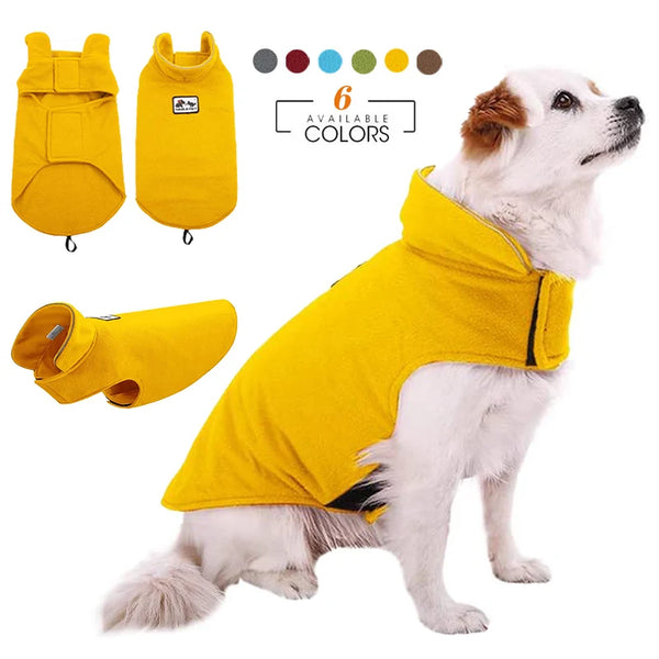 Petspuff Reflective Polar Fleece Dog Jacket – Warm Winter Vest | Small to Large Dogs & Cats