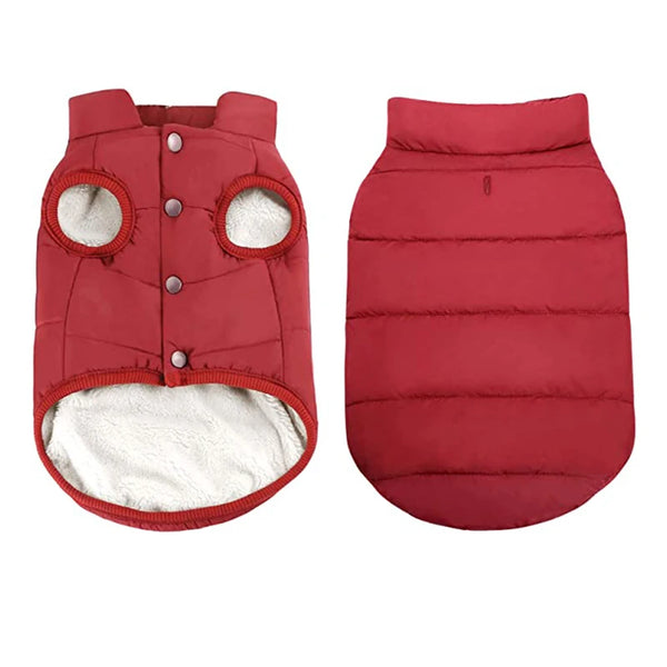 Petspuff Windproof Plaid Fleece Dog Coat – Warm Winter Jacket | Small, Medium & Large Dogs