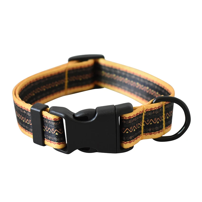 Petspuff Personalised Printed Nylon Dog Collar – Engraved Name Plate | 15 Designs, S–XL