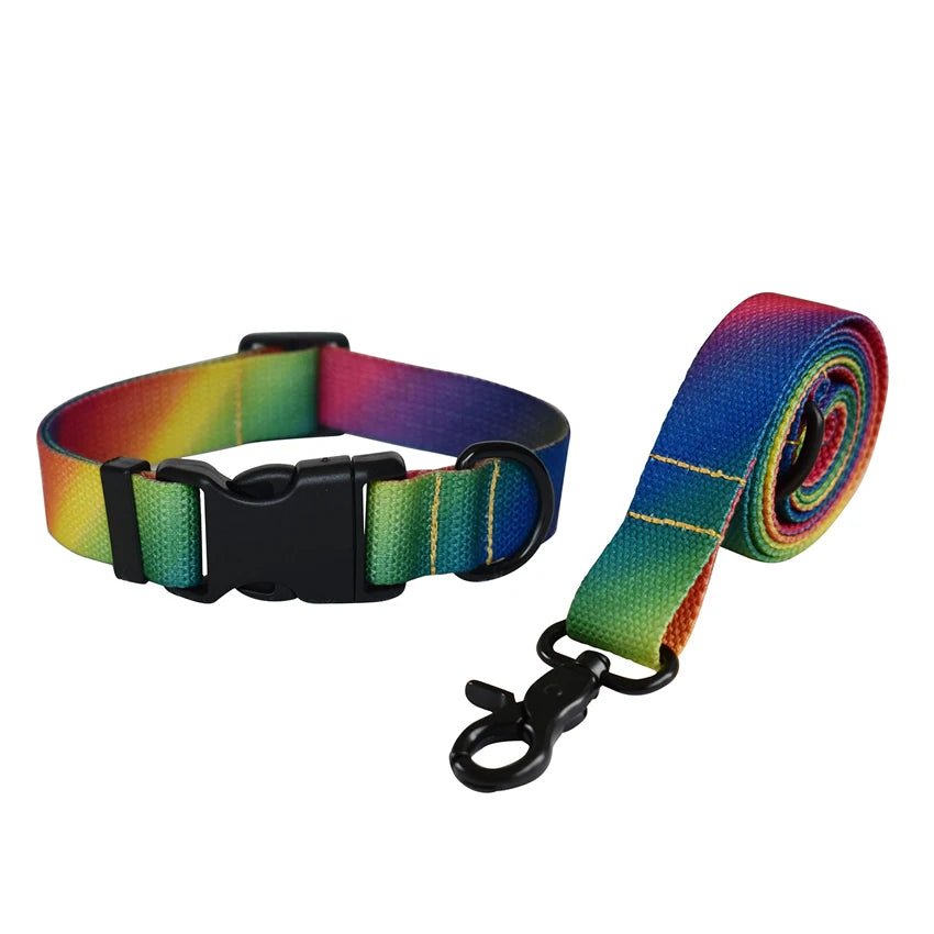 Petspuff Printed Nylon Dog Collar & Lead Set with Quick-Release Buckle – 15 Designs | S–XL