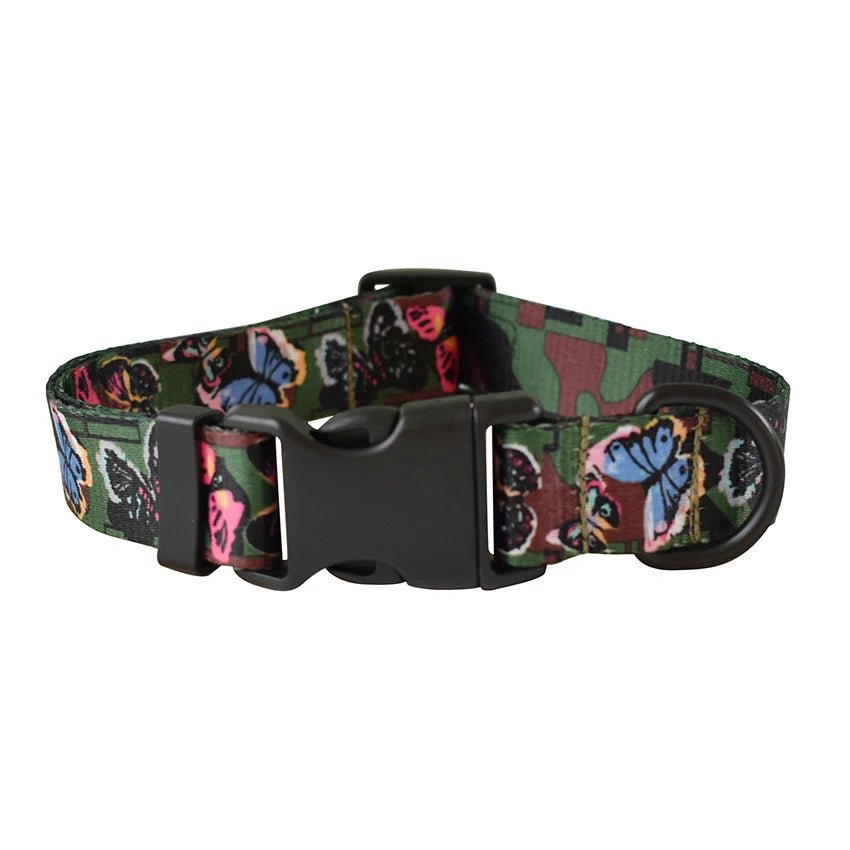 Petspuff Personalised Printed Nylon Dog Collar – Engraved Name Plate | 15 Designs, S–XL