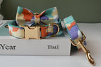 Petspuff Personalised Camo Dog Collar & Lead with Bow Tie – Metal Buckle, Engraved Name Tag | Medium & Big Dogs