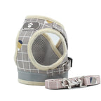Petspuff Check Mesh Harness & Lead Set – Reflective Breathable Vest | Small Dogs, Puppies & Cats