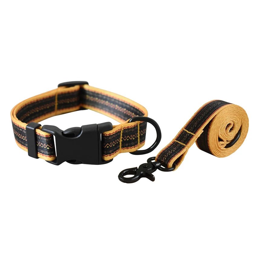 Petspuff Printed Nylon Dog Collar & Lead Set with Quick-Release Buckle – 15 Designs | S–XL