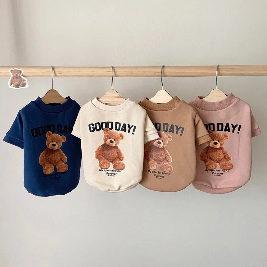 Petspuff Cartoon Fleece Dog Jumper – Warm Pullover Sweatshirt | Small & Medium Dogs and Cats