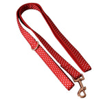 Petspuff Red Polka Dot Bow Tie Dog Collar & Lead – Adjustable Cotton Collar | S–XL