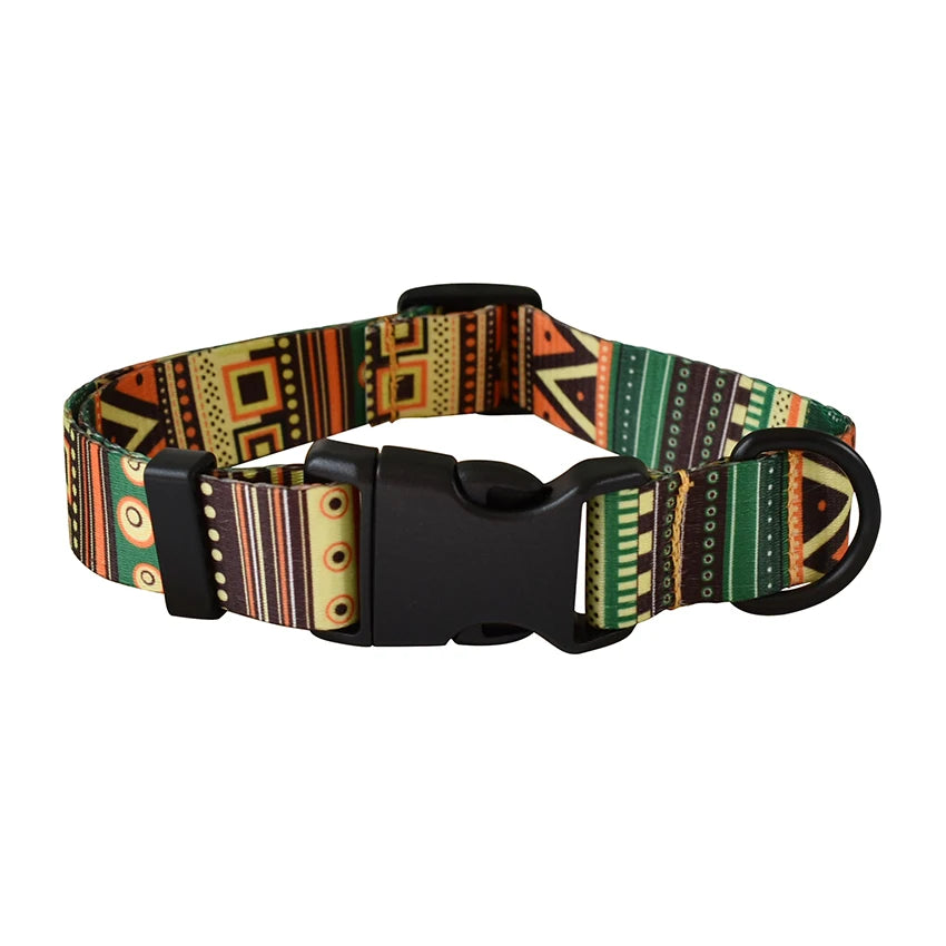 Petspuff Personalised Printed Nylon Dog Collar – Engraved Name Plate | 15 Designs, S–XL