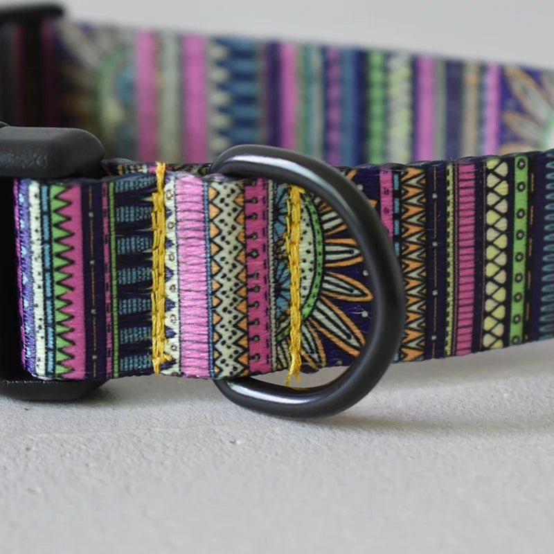 Petspuff Personalised Printed Nylon Dog Collar – Engraved Name Plate | 15 Designs, S–XL