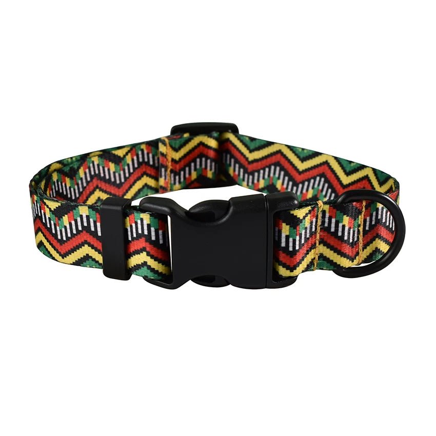 Petspuff Personalised Printed Nylon Dog Collar – Engraved Name Plate | 15 Designs, S–XL