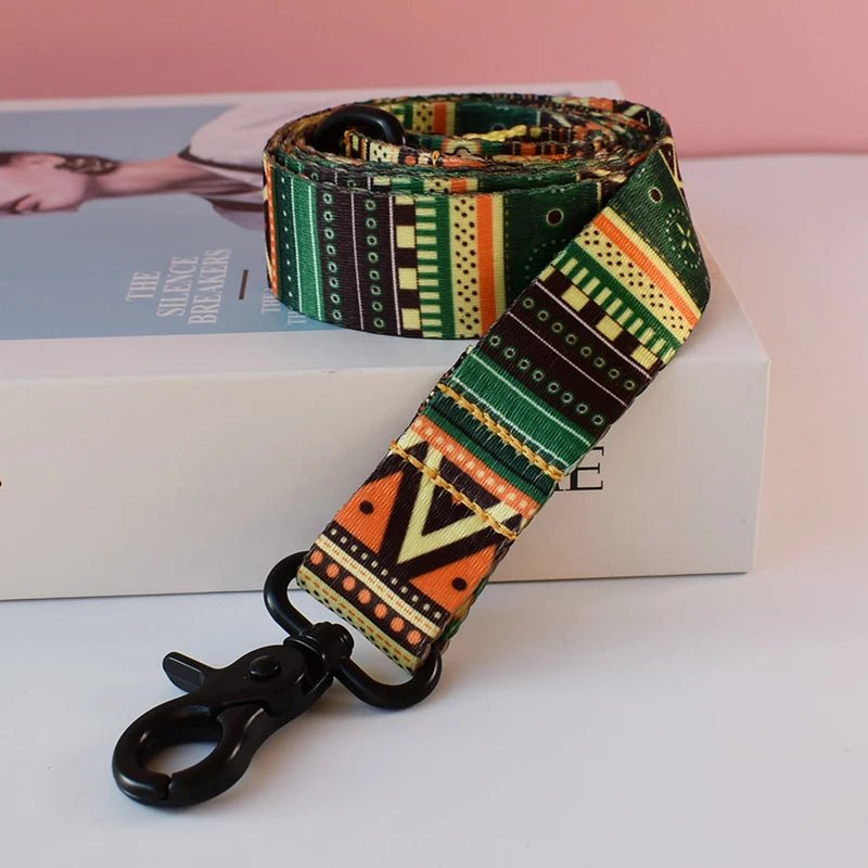 Petspuff Personalised Boho Print Nylon Dog Collar & Lead – Free Engraved Name Tag | S–XL