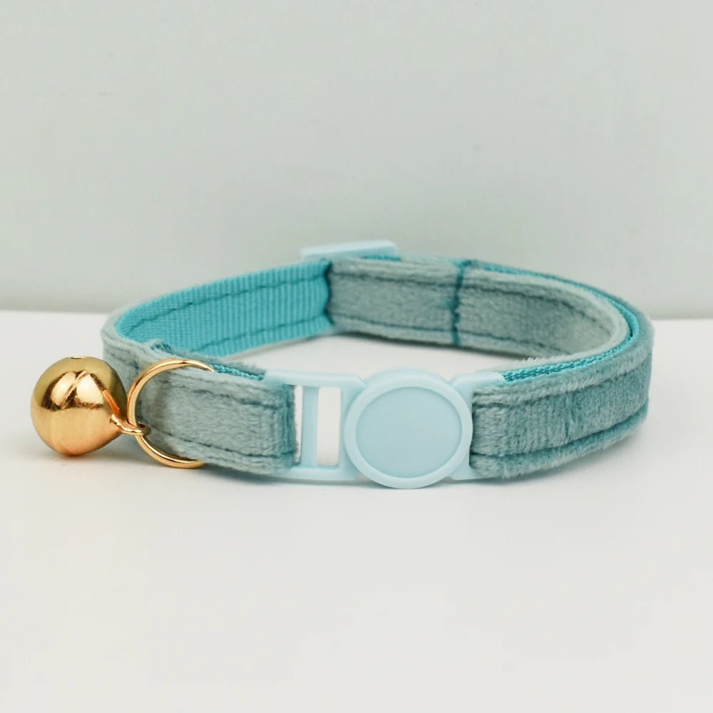 Petspuff Velvet Cat Collar with Bow Tie & Breakaway Safety Buckle – 14 Colours - Petspuff