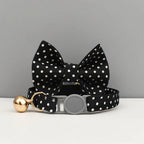 Petspuff Personalised Cat Collar with Bow & Safety Buckle – Engraved Name Tag | Soft Kitten Collar