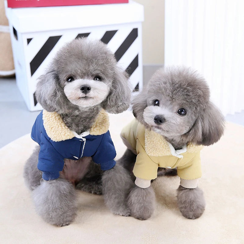 Petspuff Thick Padded Fleece Dog Jacket with Lead Ring – Winter Coat | Small & Medium Dogs