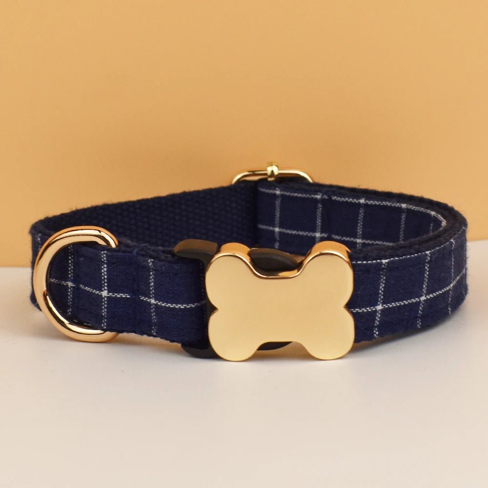 Petspuff Personalised Dog Collar with Engraved Bone Nameplate – Anti-Lost ID Collar | 14 Designs - Petspuff