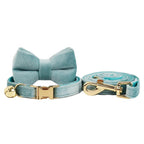Petspuff Personalised Bow Cat Collar & Lead with Bell – Engraved ID Tag | 7 Colours