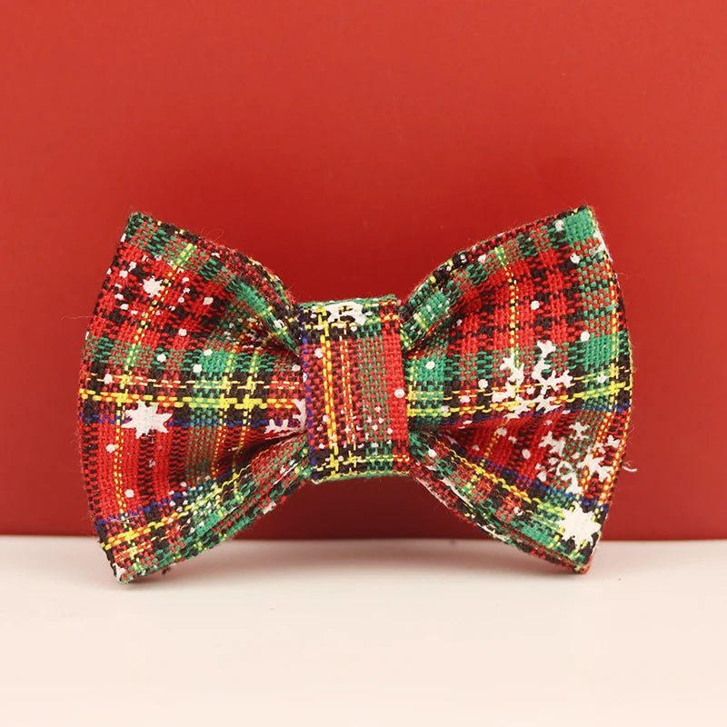 Petspuff Christmas Cat Collar with Bell & Bow – Festive Braided Kitten Collar | 2 Sizes