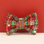 Petspuff Christmas Cat Collar with Bell & Bow – Festive Braided Kitten Collar | 2 Sizes