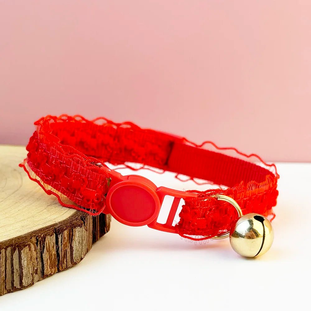 Petspuff Lace Cat Collar with Breakaway Safety Buckle – Anti-Choke | 5 Colours