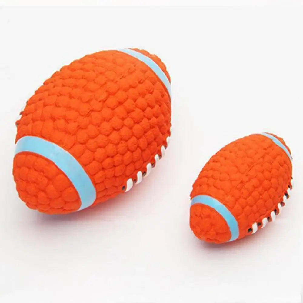 Petspuff Squeaky Latex Dog Ball – Football, Volleyball & Rugby Ball Toys | Small to Large Dogs