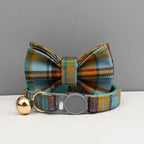 Petspuff Personalised Cat Collar with Bow & Safety Buckle – Engraved Name Tag | Soft Kitten Collar
