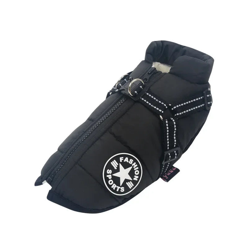 Petspuff Waterproof Dog Coat with Built-In Harness – Fleece-Lined Winter Jacket | Small to Extra Large Dogs