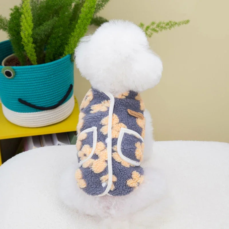 Petspuff Warm Fleece Dog Vest Jacket – Winter Coat | Small Dogs & Cats