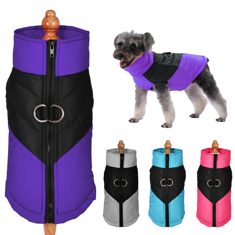 Petspuff Waterproof Dog Coat with D-Ring – Fleece-Lined Winter Jacket | Small & Medium Dogs