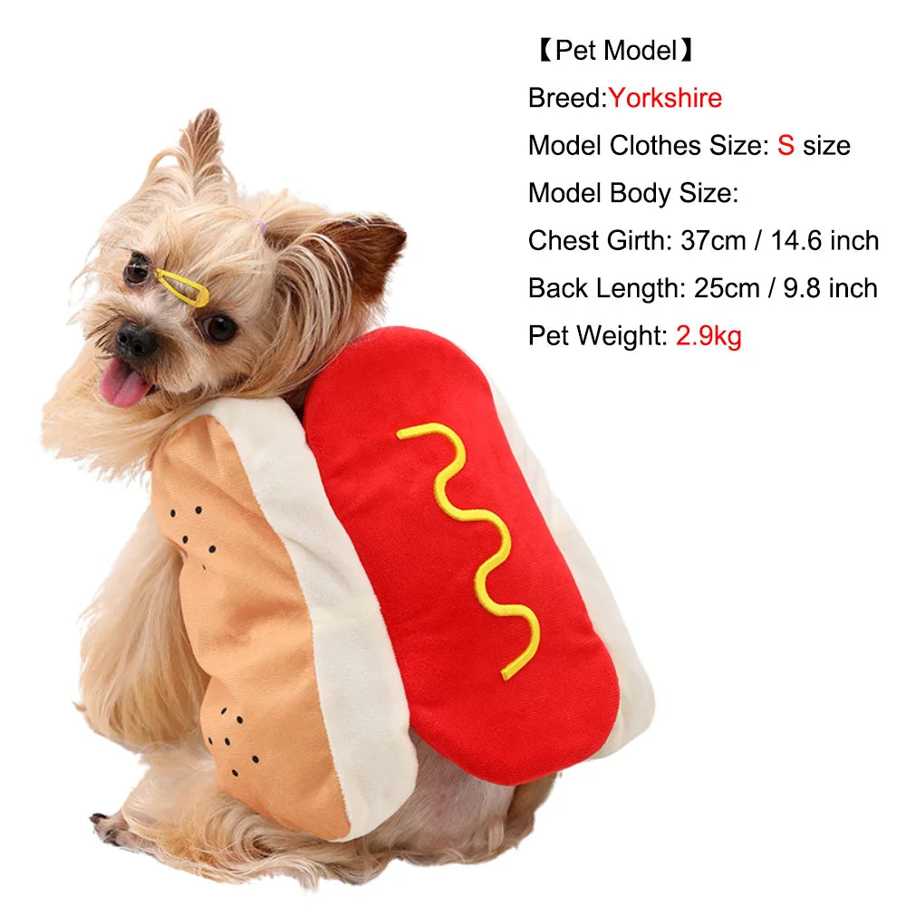 Petspuff Hot Dog Bun Pet Costume – Adjustable Party Outfit | Small & Medium Dogs