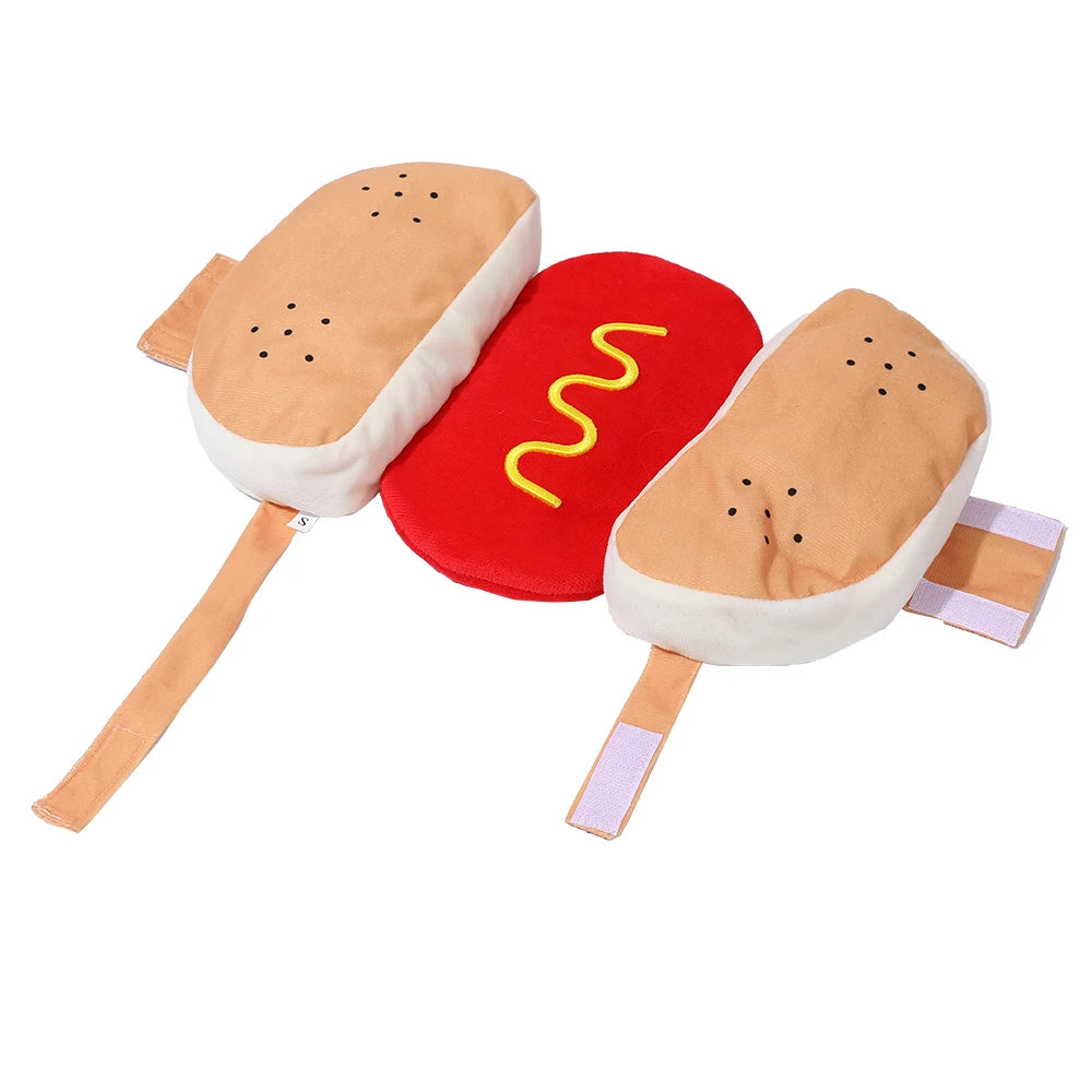 Petspuff Hot Dog Bun Pet Costume – Adjustable Party Outfit | Small & Medium Dogs