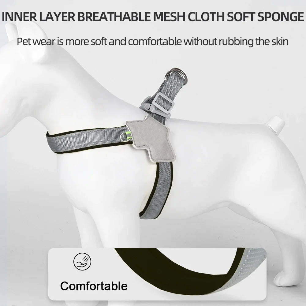 Petspuff Adjustable Hiking Dog Harness – Reflective Breathable Chest Strap | Small to Large Dogs