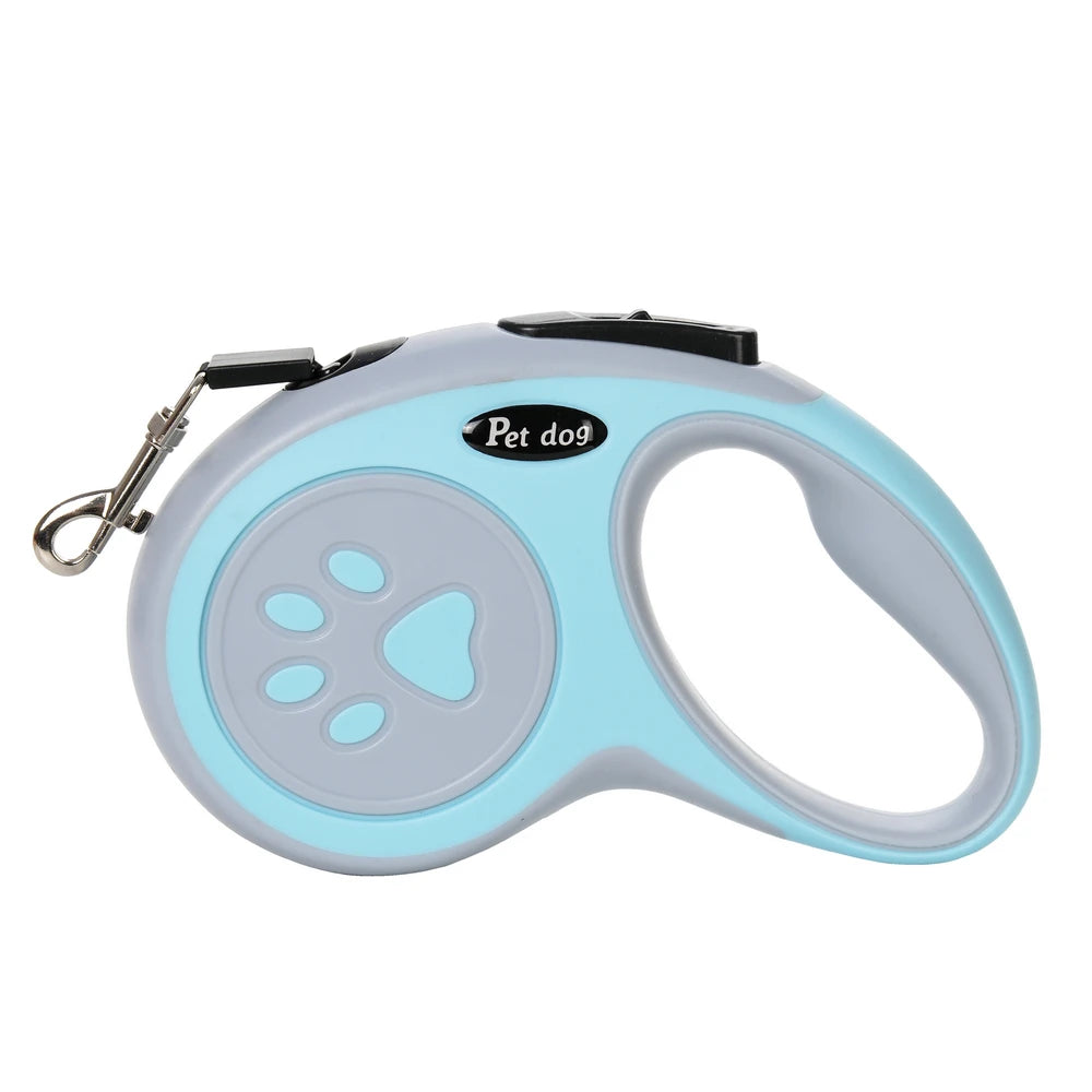 Petspuff Paw Print Extending Dog Lead – 3m / 5m Quick-Lock Lead | Small Dogs & Cats