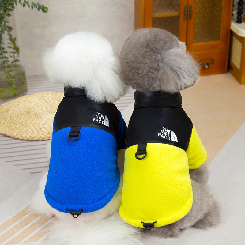Petspuff Fleece-Lined Dog Jacket with Lead Ring – Winter Coat | Small Dogs & Cats