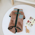 Petspuff Soft Fleece Dog Jumpsuit with Zip & Lead Ring – Winter Onesie | Small Dogs & Puppies
