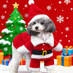 Petspuff Santa Claus Dog Costume with Hat – Funny Christmas Outfit | Small Dogs & Cats