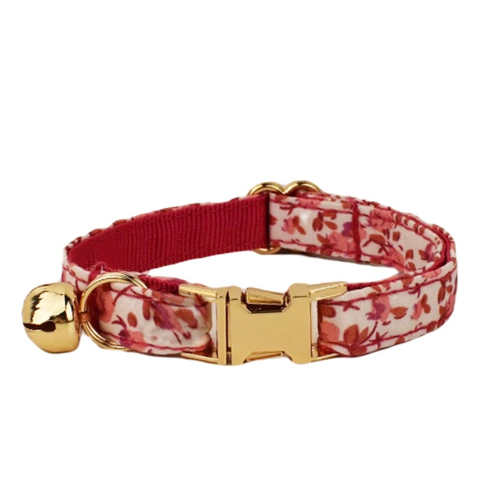 Petspuff Personalised Soft Cat Collar with Bow Tie – Safety Buckle & Engraved Name Tag | 8 Designs