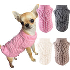 Petspuff Cable Knit Dog Jumper – Warm Winter Sweater | Small Dogs & Puppies