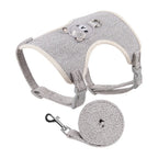 Petspuff Linen Vest Harness & Lead Set – Soft Breathable Harness | Small Dogs, Puppies & Cats
