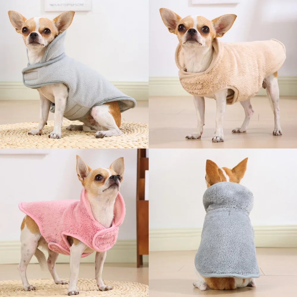 Petspuff Reversible Padded Dog Coat – Warm High-Neck Fleece Jacket | Small, Medium & Large Dogs