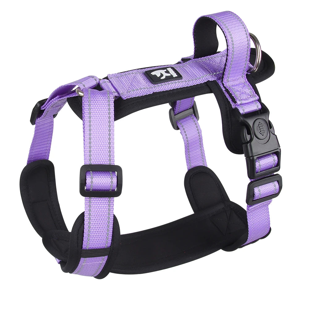 Petspuff Neoprene Padded Dog Harness with Handle – Reflective Vest | Small to Large Dogs