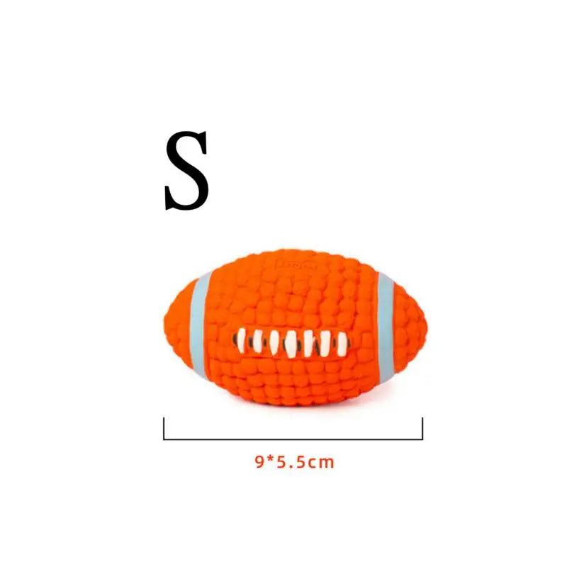 Petspuff Squeaky Latex Dog Ball – Football, Volleyball & Rugby Ball Toys | Small to Large Dogs