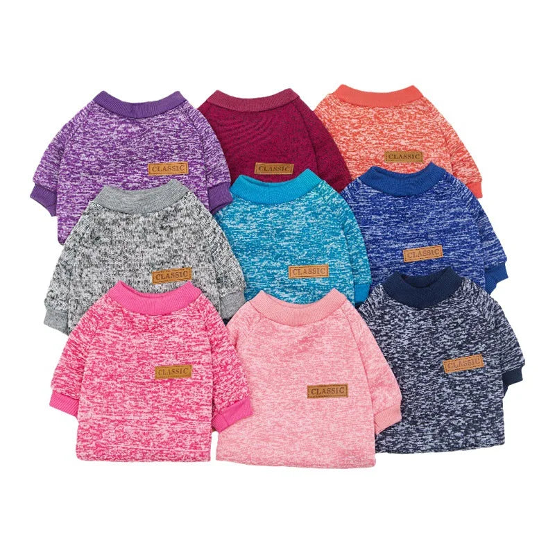 Petspuff Casual Print Dog Sweatshirt Jacket – Warm Winter Coat | Small Dogs & Cats