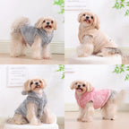 Petspuff Rabbit Ear Fleece Dog Hoodie – Warm Hooded Coat with D-Ring | Small Dogs & Cats