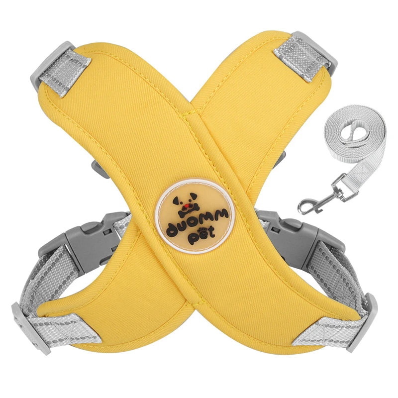 Petspuff Pastel Harness & Lead Set – Reflective Breathable Vest Harness | Small & Medium Dogs