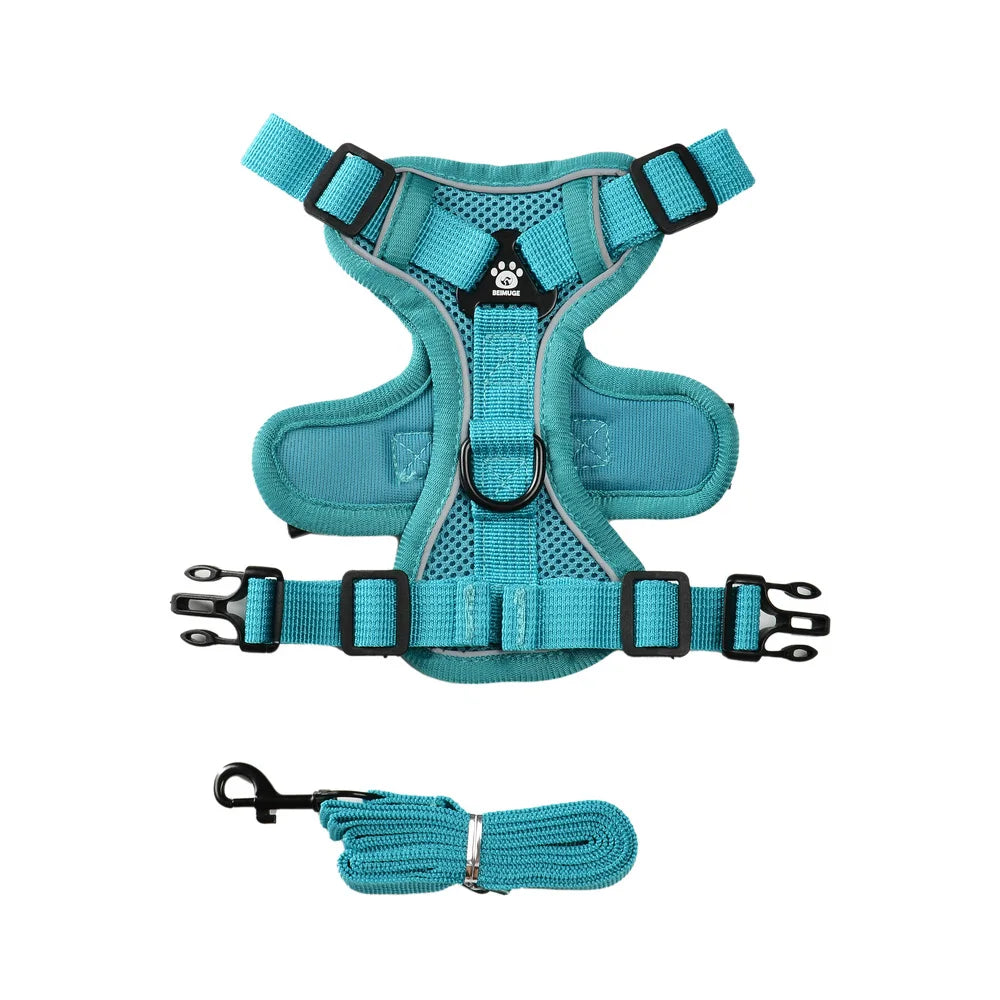 Petspuff Soft Mesh Hiking Harness & Lead Set – Reflective Vest Harness | Small Dogs & Cats
