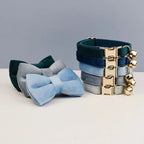Petspuff Personalised Velvet Cat Collar with Bow, Bell & Engraved ID Tag | Kittens & Cats - Petspuff